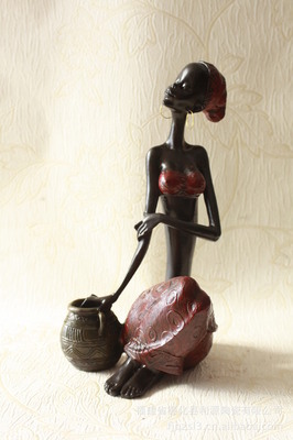 外貿(mào)出口尾單 黑人人物樹(shù)脂工藝擺件3907的藝術(shù)與商機(jī)